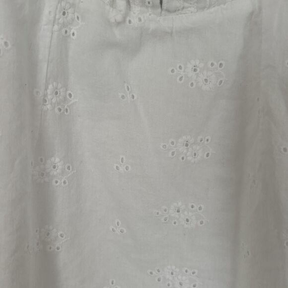 NWT White Fox Hard To Love Mini Dress White Sz Medium Milkmaid Halter Eyelet - Picture 5 of 7